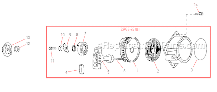 Page F Diagram and Parts List for AH230  Shindaiwa Hedge Trimmer