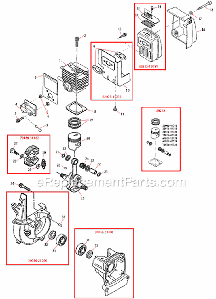 Page A Diagram and Parts List for AH231  Shindaiwa Hedge Trimmer