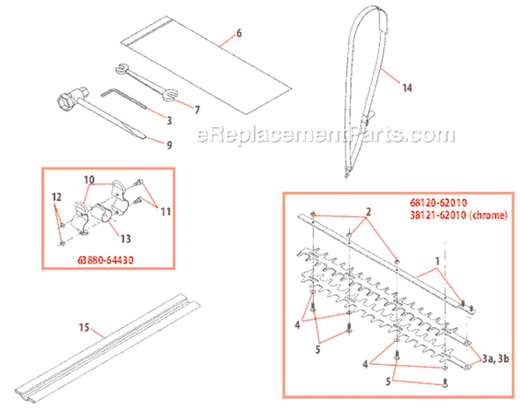 Page J Diagram and Parts List for AH231  Shindaiwa Hedge Trimmer