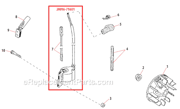 Page C Diagram and Parts List for AH231  Shindaiwa Hedge Trimmer