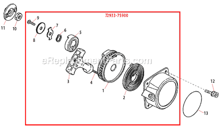 Page D Diagram and Parts List for AH231  Shindaiwa Hedge Trimmer