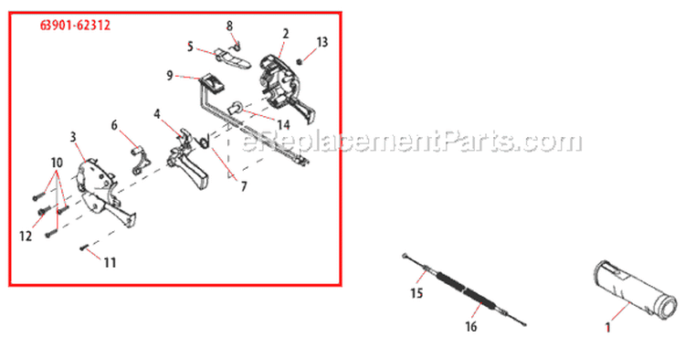 Page G Diagram and Parts List for AH231  Shindaiwa Hedge Trimmer