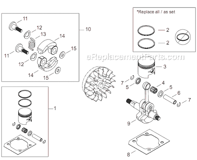 Page C Diagram and Parts List for AH242  Shindaiwa Hedge Trimmer