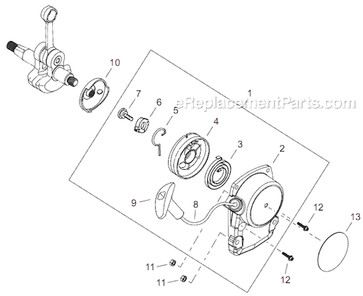 Page D Diagram and Parts List for AH242  Shindaiwa Hedge Trimmer