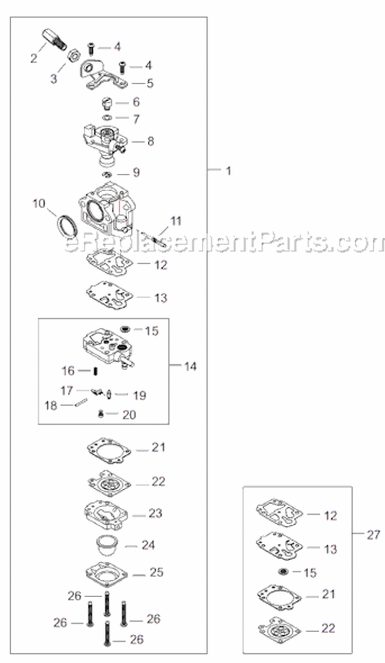 Page G Diagram and Parts List for AH242  Shindaiwa Hedge Trimmer