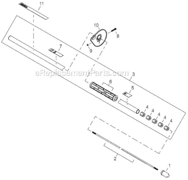Page M Diagram and Parts List for AH2510  Shindaiwa Hedge Trimmer