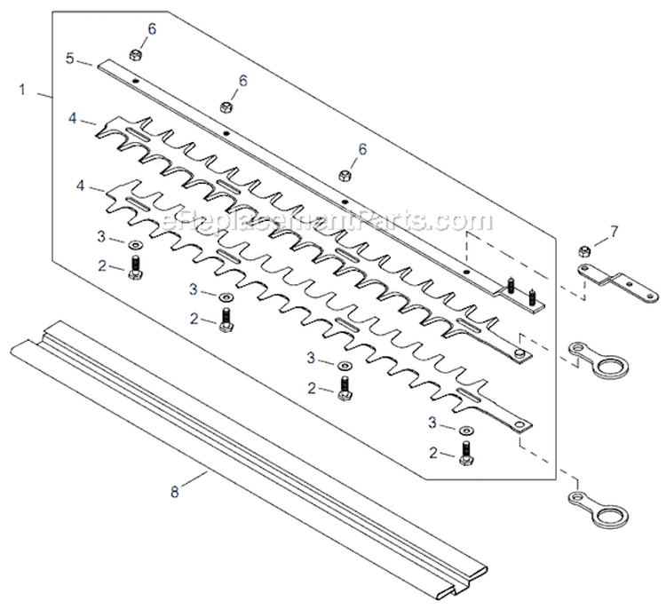 Page P Diagram and Parts List for AH2510  Shindaiwa Hedge Trimmer