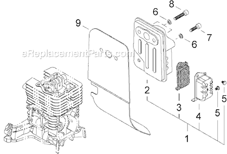 Page B Diagram and Parts List for AH2510  Shindaiwa Hedge Trimmer
