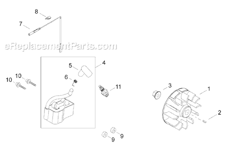 Page H Diagram and Parts List for AH2510  Shindaiwa Hedge Trimmer