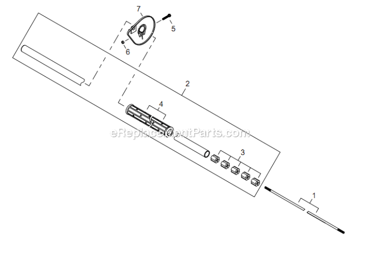 Page K Diagram and Parts List for AH254 T12612001001 - T12612999999 Shindaiwa Hedge Trimmer
