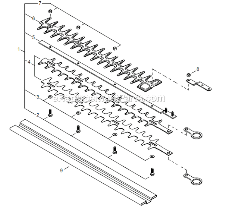 Page N Diagram and Parts List for AH254 T12612001001 - T12612999999 Shindaiwa Hedge Trimmer
