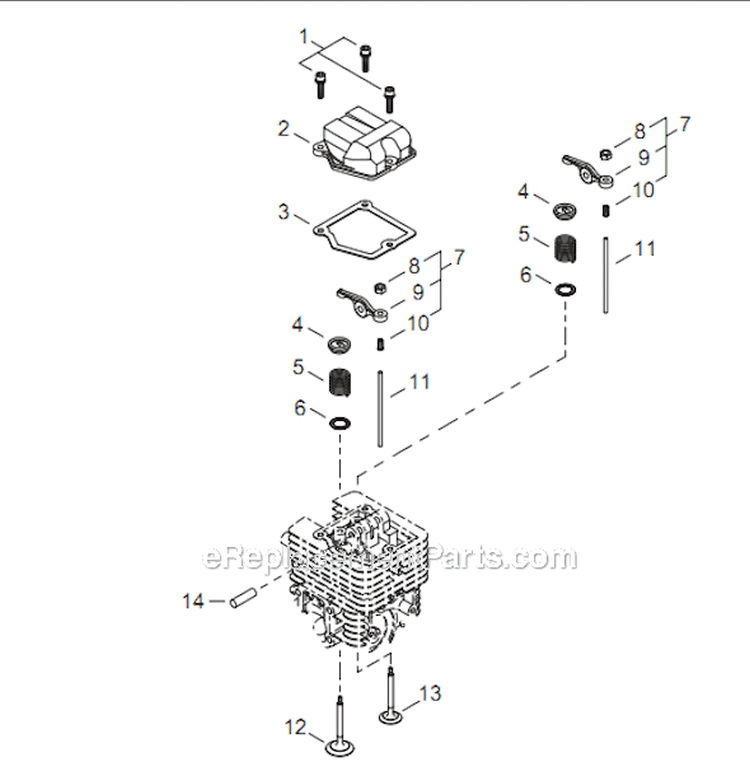 Page D Diagram and Parts List for AH254 T12612001001 - T12612999999 Shindaiwa Hedge Trimmer