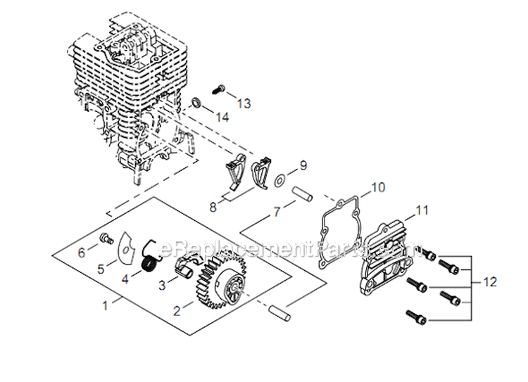 Page E Diagram and Parts List for AH254 T12612001001 - T12612999999 Shindaiwa Hedge Trimmer