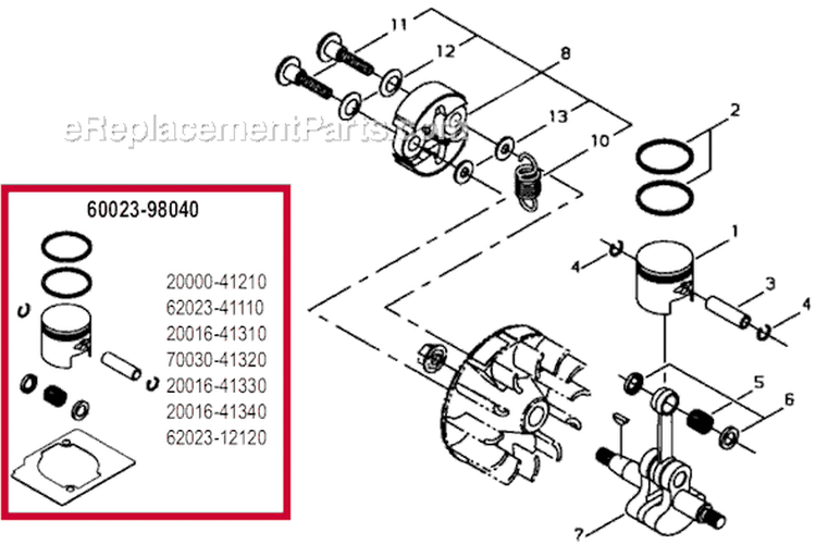 Page B Diagram and Parts List for AHS231  Shindaiwa Hedge Trimmer