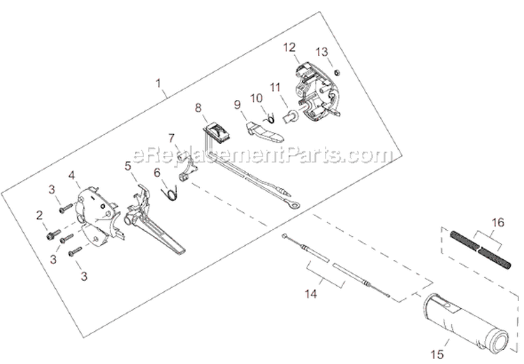 Page L Diagram and Parts List for AHS242  Shindaiwa Hedge Trimmer