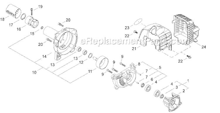 Page B Diagram and Parts List for AHS242  Shindaiwa Hedge Trimmer