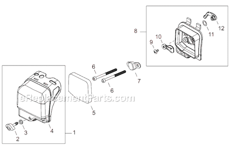 Page H Diagram and Parts List for AHS242  Shindaiwa Hedge Trimmer