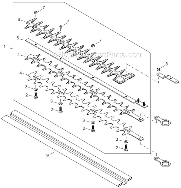 Page Q Diagram and Parts List for AHS2510  Shindaiwa Hedge Trimmer