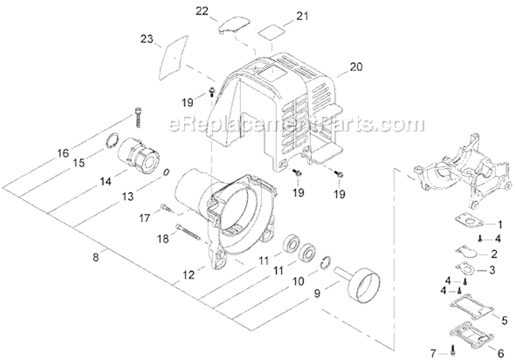 Page C Diagram and Parts List for AHS2510  Shindaiwa Hedge Trimmer