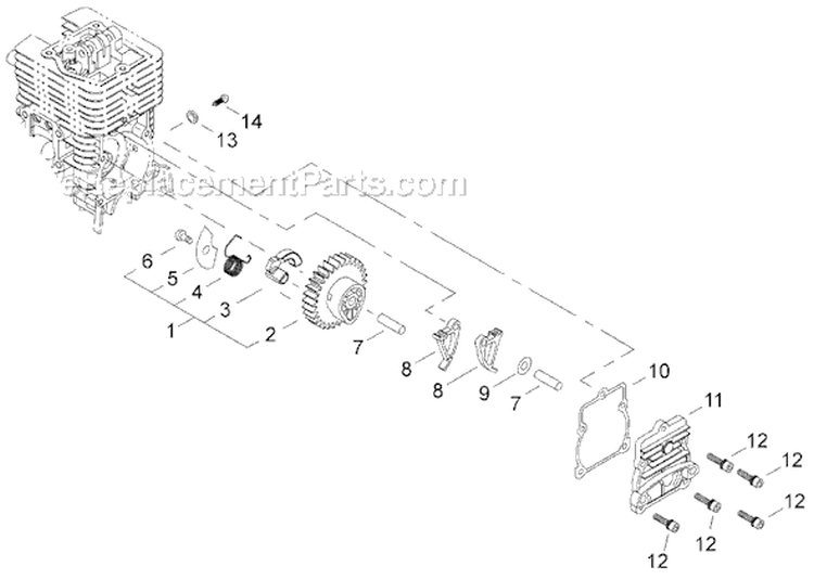 Page E Diagram and Parts List for AHS2510  Shindaiwa Hedge Trimmer