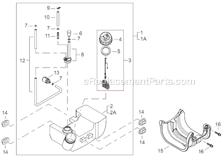 Page I Diagram and Parts List for AHS2510  Shindaiwa Hedge Trimmer