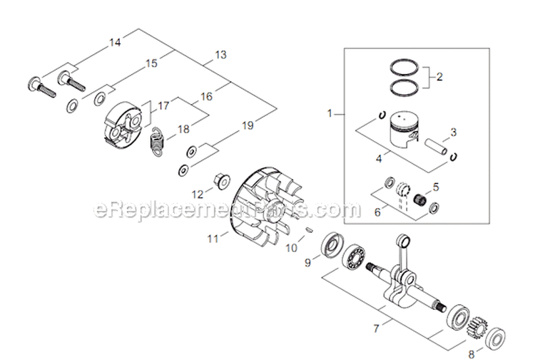 Page C Diagram and Parts List for AHS254 T12312001001 - T12312999999 Shindaiwa Hedge Trimmer