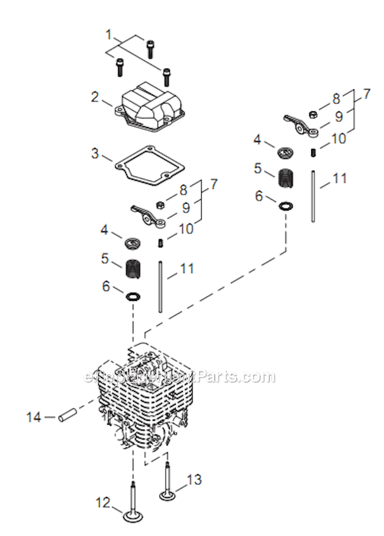 Page D Diagram and Parts List for AHS254 T12312001001 - T12312999999 Shindaiwa Hedge Trimmer