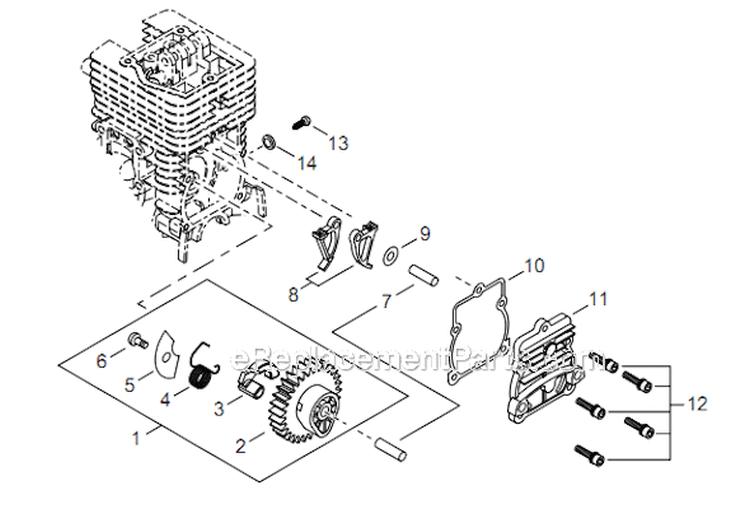 Page E Diagram and Parts List for AHS254 T12312001001 - T12312999999 Shindaiwa Hedge Trimmer