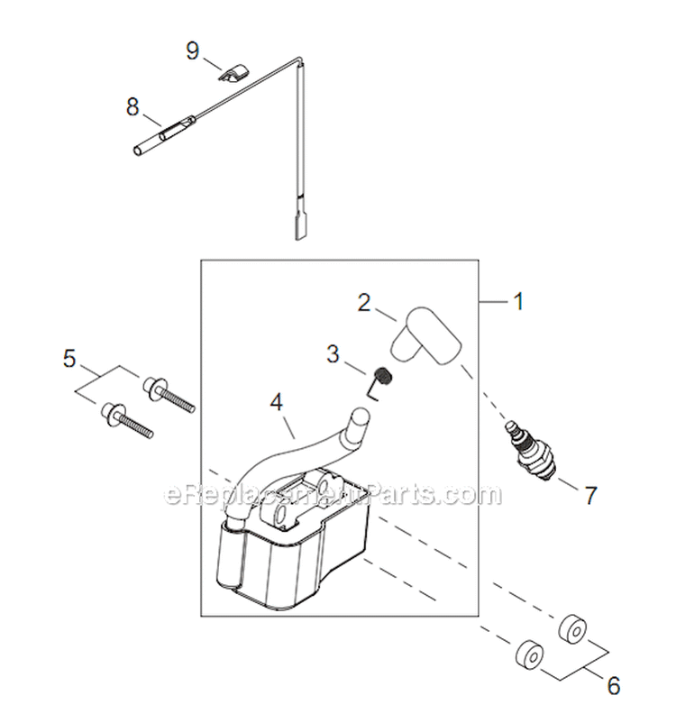 Page F Diagram and Parts List for AHS254 T12312001001 - T12312999999 Shindaiwa Hedge Trimmer