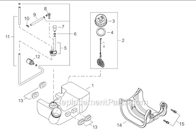 Page H Diagram and Parts List for AHS254 T12312001001 - T12312999999 Shindaiwa Hedge Trimmer