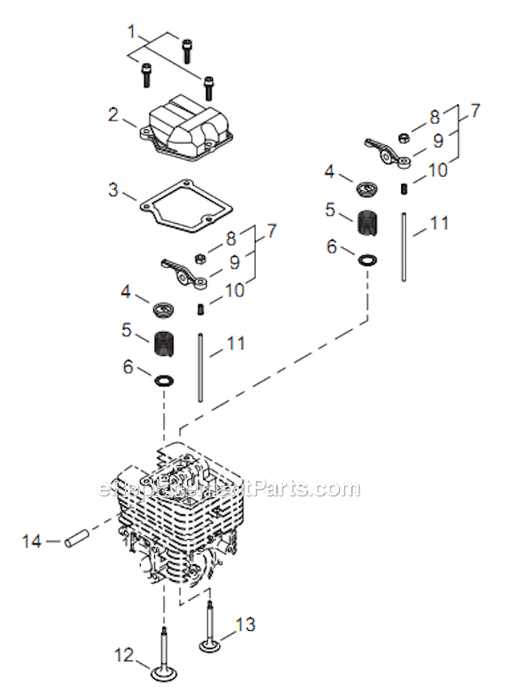 Page D Diagram and Parts List for AHS254 T12411001001 - T12411999999 Shindaiwa Hedge Trimmer