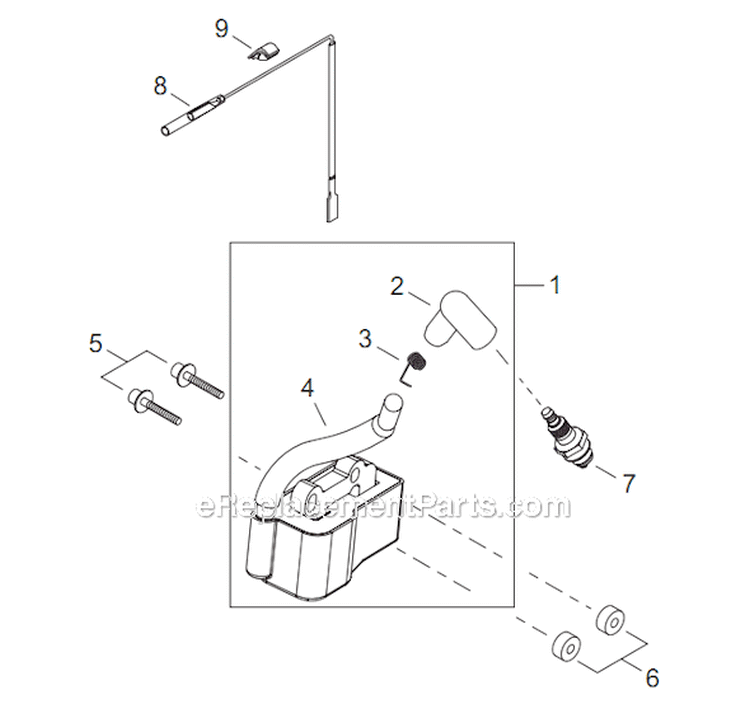 Page F Diagram and Parts List for AHS254 T12411001001 - T12411999999 Shindaiwa Hedge Trimmer