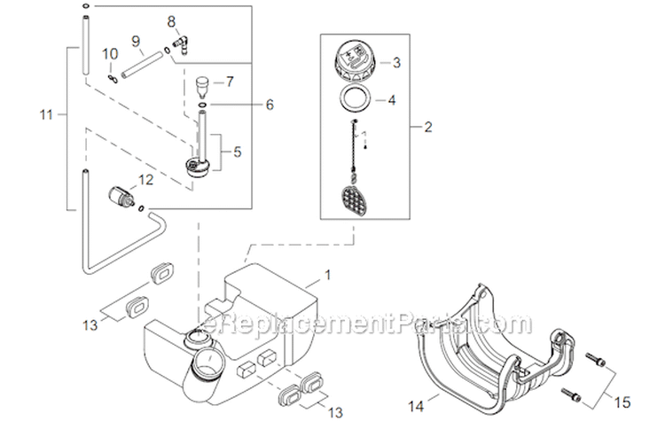 Page H Diagram and Parts List for AHS254 T12411001001 - T12411999999 Shindaiwa Hedge Trimmer