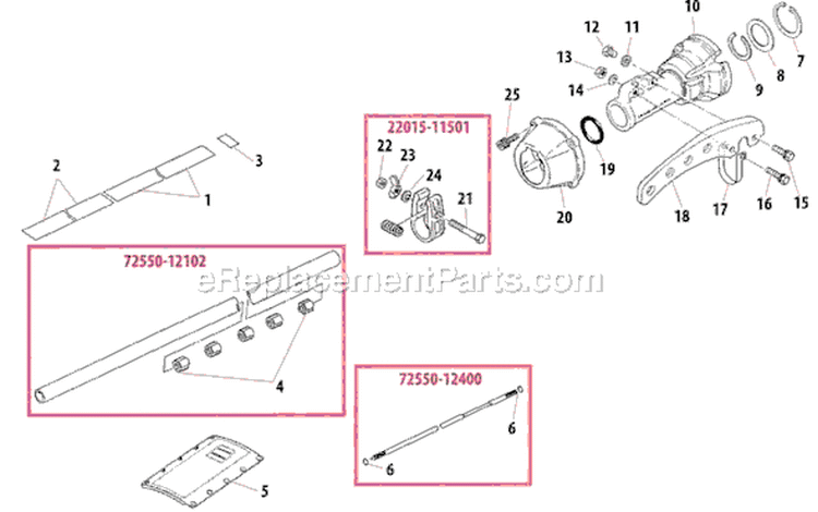 Page I Diagram and Parts List for B450  Shindaiwa Brush Cutter