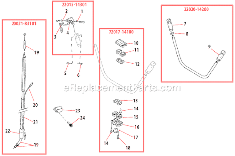 Page J Diagram and Parts List for B45INTL  Shindaiwa Brush Cutter