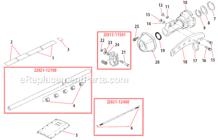 Page H Diagram and Parts List for B45INTL  Shindaiwa Brush Cutter