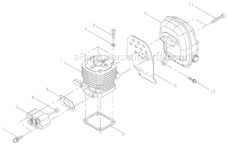 Page A Diagram and Parts List for B45LA  Shindaiwa Brush Cutter