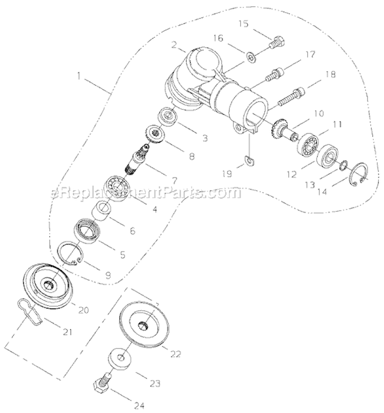 Page I Diagram and Parts List for B45LA  Shindaiwa Brush Cutter