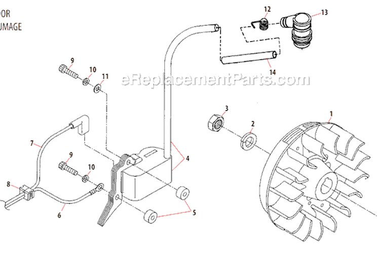 Page C Diagram and Parts List for B530  Shindaiwa Brush Cutter