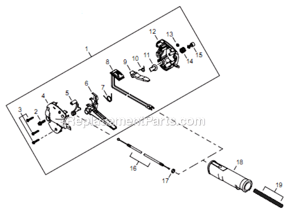 Page Ay Diagram and Parts List for PS344 T15411001001 - T15411999999 Shindaiwa Power Broom
