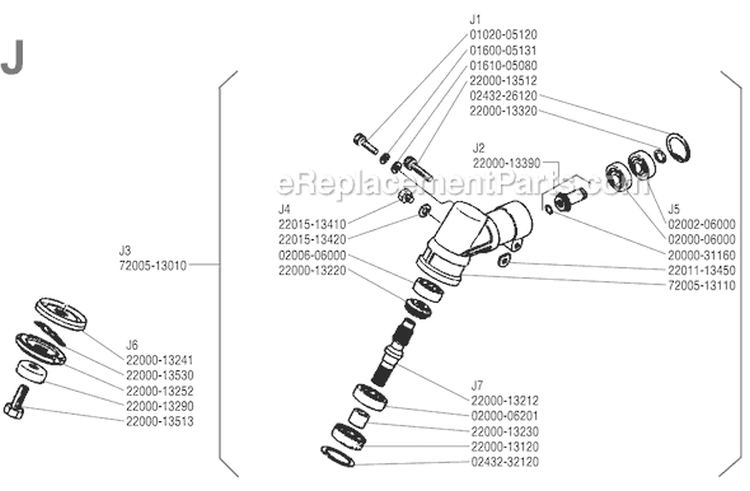 Page J Diagram and Parts List for BP-35  Shindaiwa Brush Cutter
