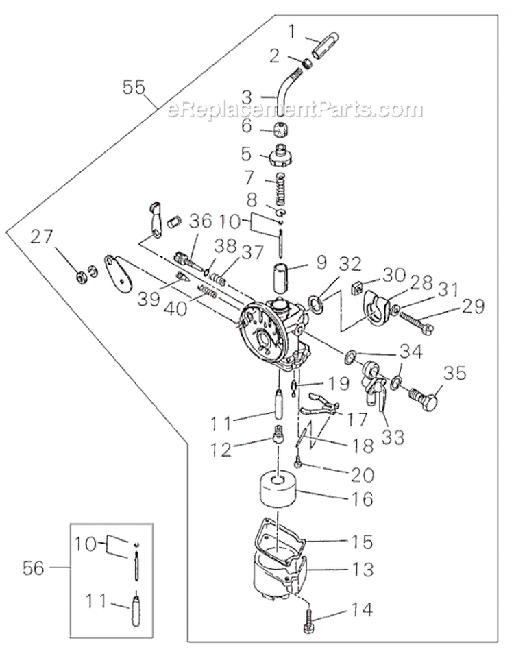 Page G Diagram and Parts List for BP25  Shindaiwa Brush Cutter
