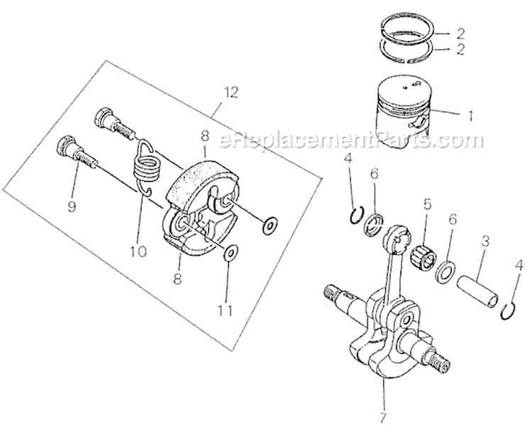 Page C Diagram and Parts List for BP30L-T  Shindaiwa Brush Cutter