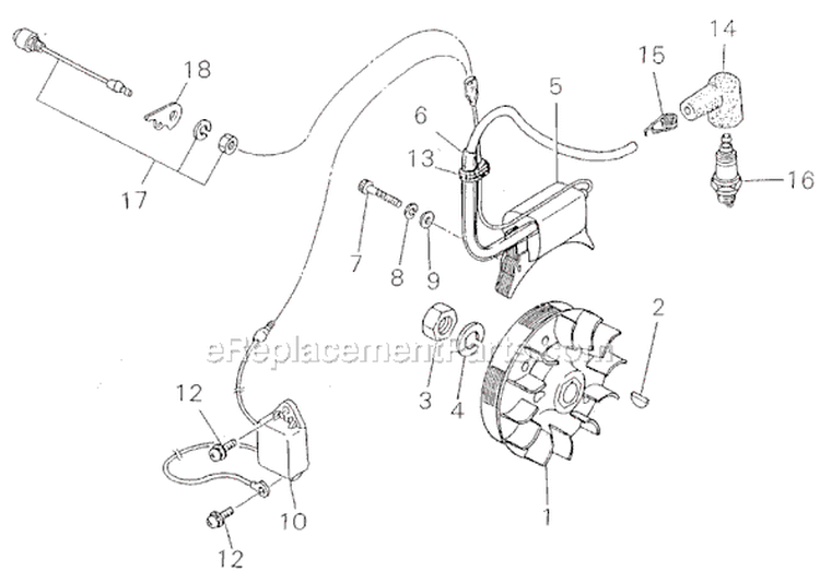 Page D Diagram and Parts List for BP30L-T  Shindaiwa Brush Cutter