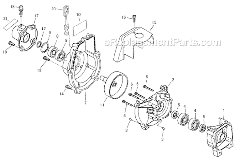 Page B Diagram and Parts List for BP40LA  Shindaiwa Brush Cutter