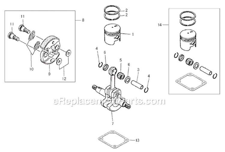 Page C Diagram and Parts List for BP40LA  Shindaiwa Brush Cutter