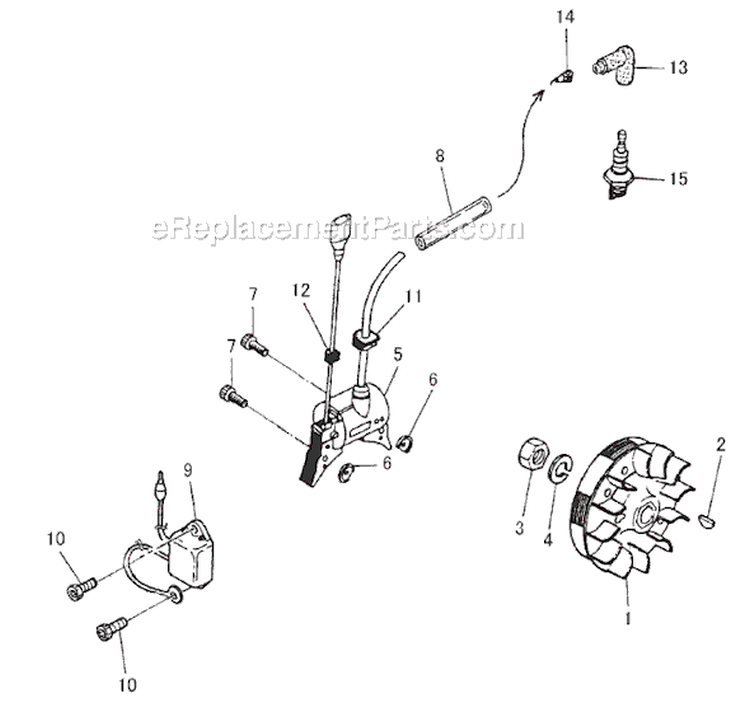 Page D Diagram and Parts List for BP40LA  Shindaiwa Brush Cutter
