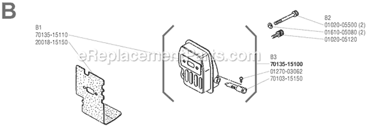Page B Diagram and Parts List for C-250  Shindaiwa Brush Cutter