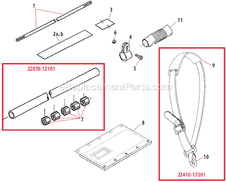Page F Diagram and Parts List for C230  Shindaiwa Brush Cutter