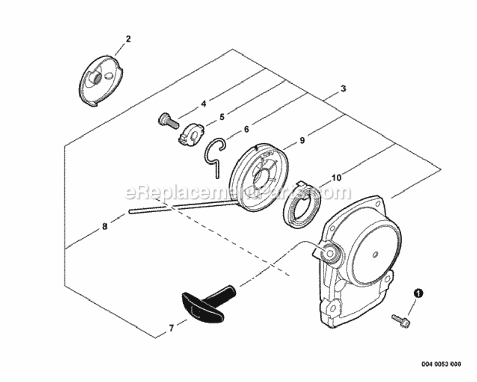 Page P Diagram and Parts List for C242 T16611001001 - T16611999999 Shindaiwa Brush Cutter